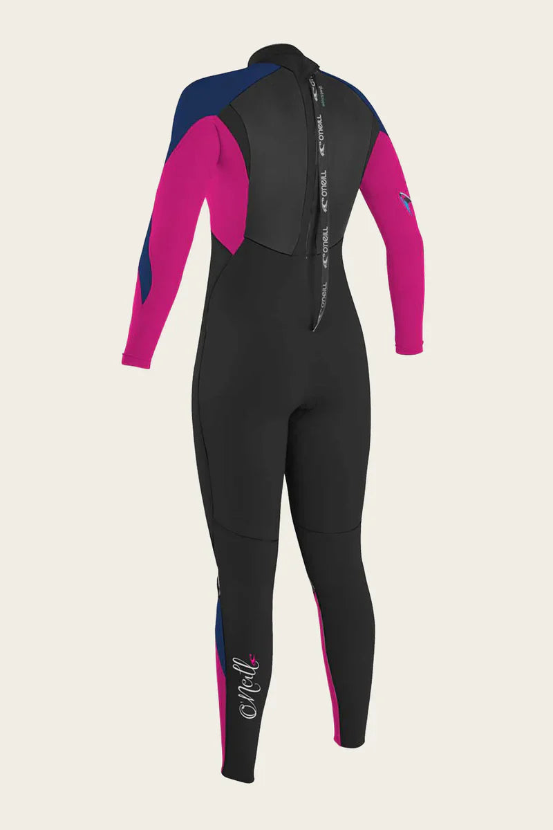  O'Neill Girl's 3/2mm Epic Back Zip Wetsuit Blk/Ber/Nvy