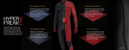 O'Neill Mens Hyperfreak Fire 3/2+mm Chest Zip Wetsuit