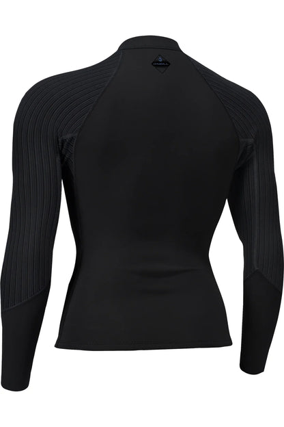  O'Neill Women's Hyperfreak 2mm Front Zip Jacket Black