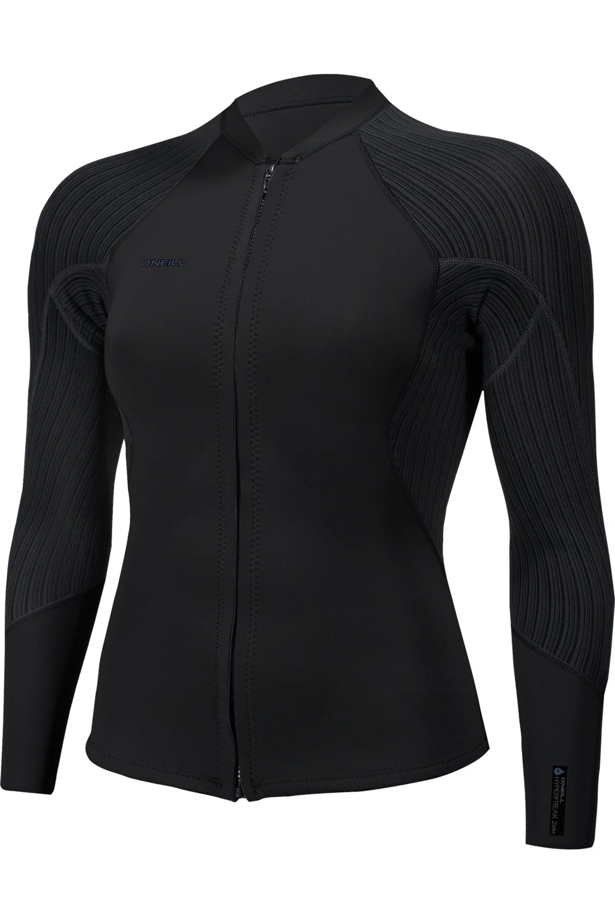  O'Neill Women's Hyperfreak 2mm Front Zip Jacket Black